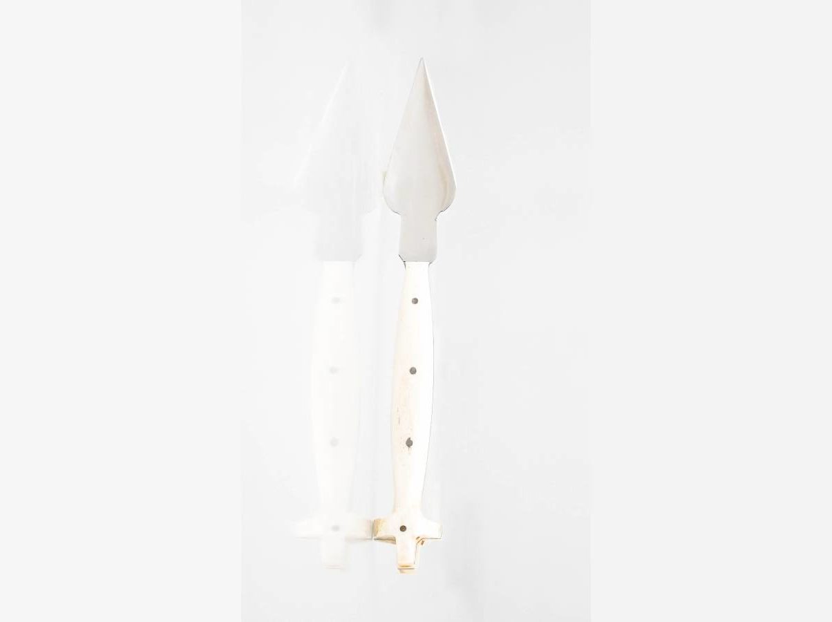 Spear(liturgy) with ram bone handle Spear(liturgy) with ram bone handle