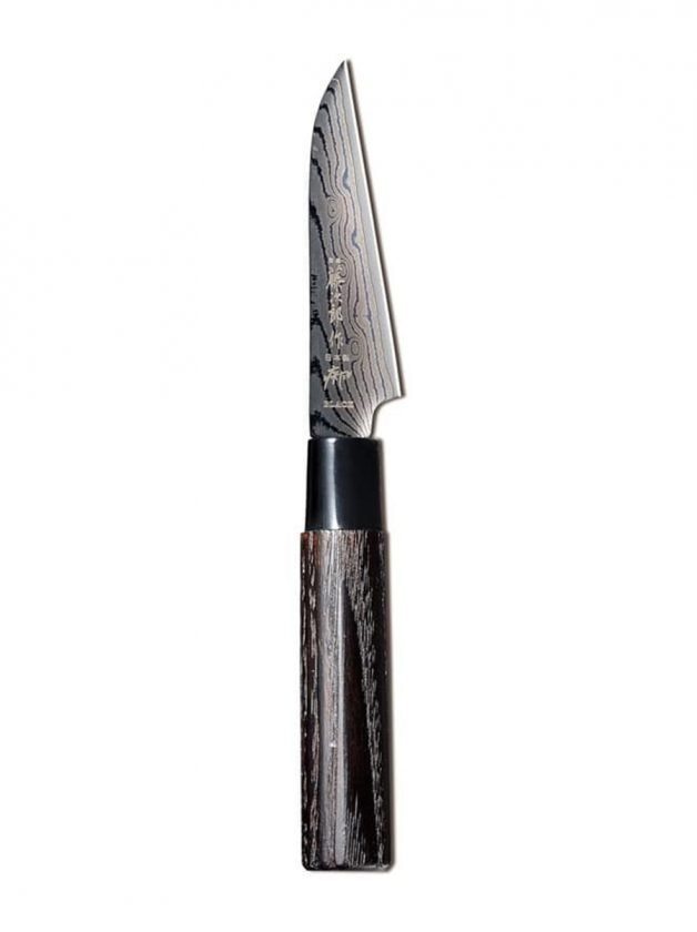Tojiro Shippu Black DP Damascus Μαχαίρι Αποφλοίωσης Με Λαβή Καστανιάς 9 εκ Tojiro Shippu Black DP Damascus Μαχαίρι Αποφλοίωσης Με Λαβή Καστανιάς 9 εκ