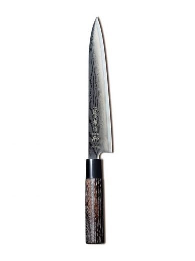 Tojiro Shippu Black DP Damascus Μαχαίρι Τεμαχισμού Με Λαβή Καστανιάς 21 εκ Tojiro Shippu Black DP Damascus Μαχαίρι Τεμαχισμού Με Λαβή Καστανιάς 21 εκ