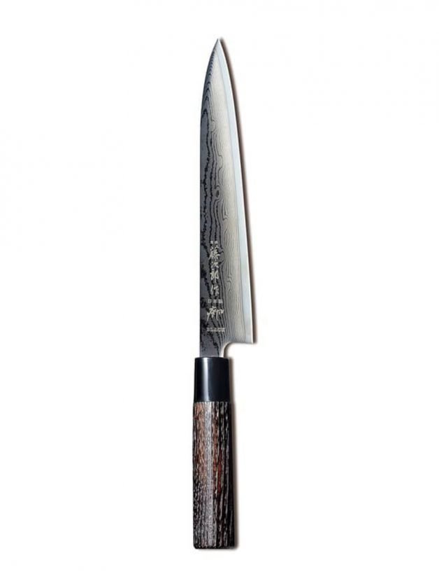 Tojiro Shippu Black DP Damascus Μαχαίρι Τεμαχισμού Με Λαβή Καστανιάς 21 εκ Tojiro Shippu Black DP Damascus Μαχαίρι Τεμαχισμού Με Λαβή Καστανιάς 21 εκ
