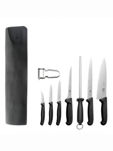 Victorinox Σετ Μαχαίρια Για Σεφ Και Θήκη Μεταφοράς Προσφορά Για Σπουδαστές 8 τμχ