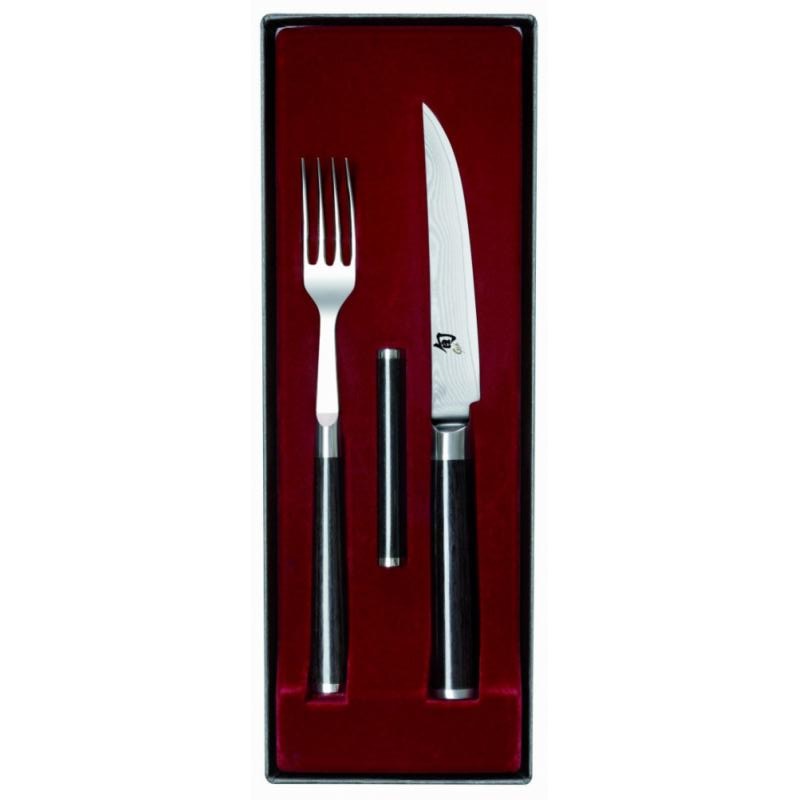 KAI Shun Classic Cutlery set Black Stainless Steel 2pcs KAI Shun Classic Cutlery set Black Stainless Steel 2pcs